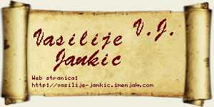 Vasilije Jankić vizit kartica